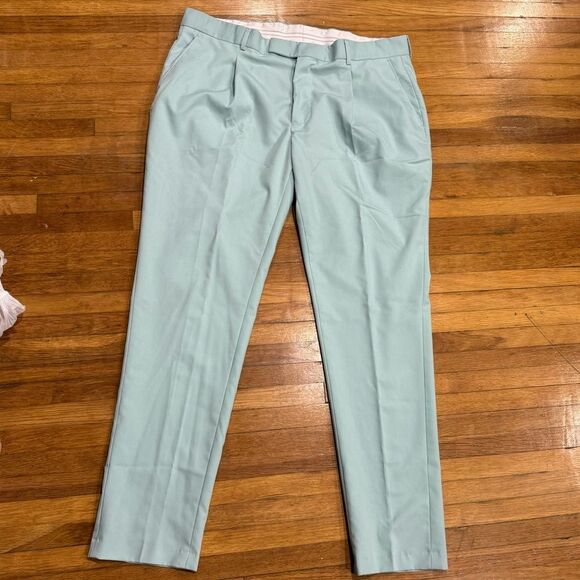 Boohoo Man Mint SKINNY BADGED SUIT TROUSERS - Picture 3 of 11